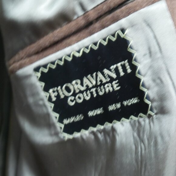 FIORAVANTI Couture Jacket Men's Size 50 Brown Cashmere Single Breasted Blazer - Picture 12 of 15